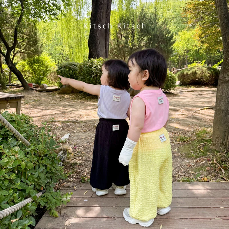 Kitsch Kitsch - Korean Baby Fashion - #babyboutiqueclothing - Crayon Seersucker Balloon Pants - 9