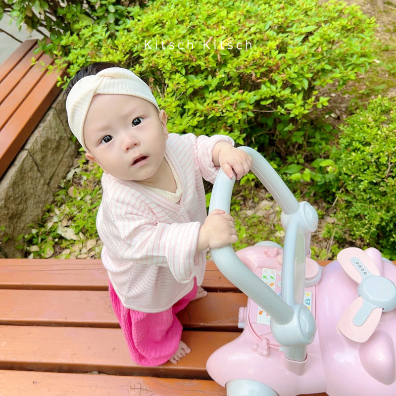Kitsch Kitsch - Korean Baby Fashion - #babyboutiqueclothing - Colored Pencil Ribbed Sleeveless & Headband Set - 8