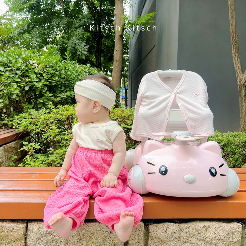 Kitsch Kitsch - Korean Baby Fashion - #babyfashion - Crayon Seersucker Balloon Pants - 11
