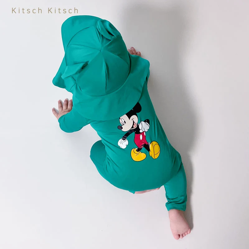 Kitsch Kitsch - Korean Baby Fashion - #babyfever - You & Me Rash Guard Suit (With Hat) - 3