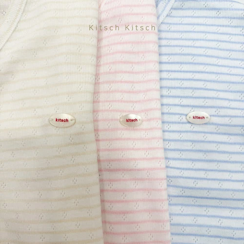 Kitsch Kitsch - Korean Baby Fashion - #babygirlfashion - Sketch Eyelet Stripe Cardigan - 11