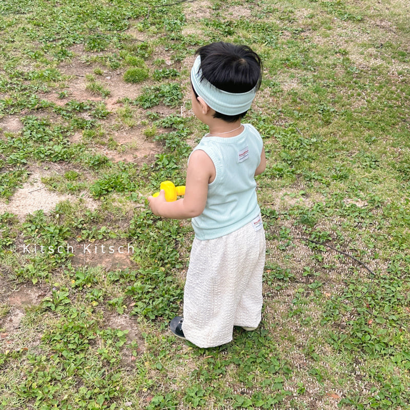 Kitsch Kitsch - Korean Baby Fashion - #onlinebabyboutique - Crayon Seersucker Balloon Pants - 5
