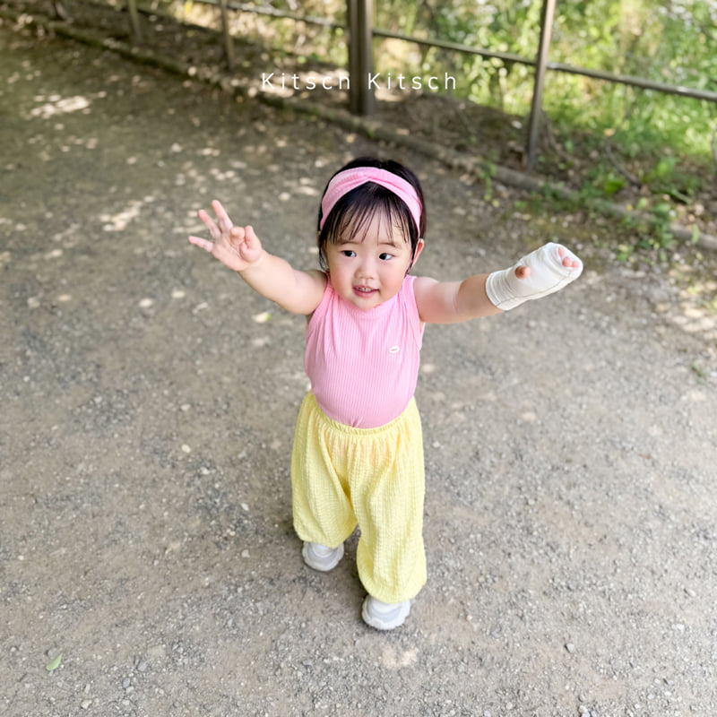 Kitsch Kitsch - Korean Baby Fashion - #babywear - Colored Pencil Ribbed Sleeveless & Headband Set - 4