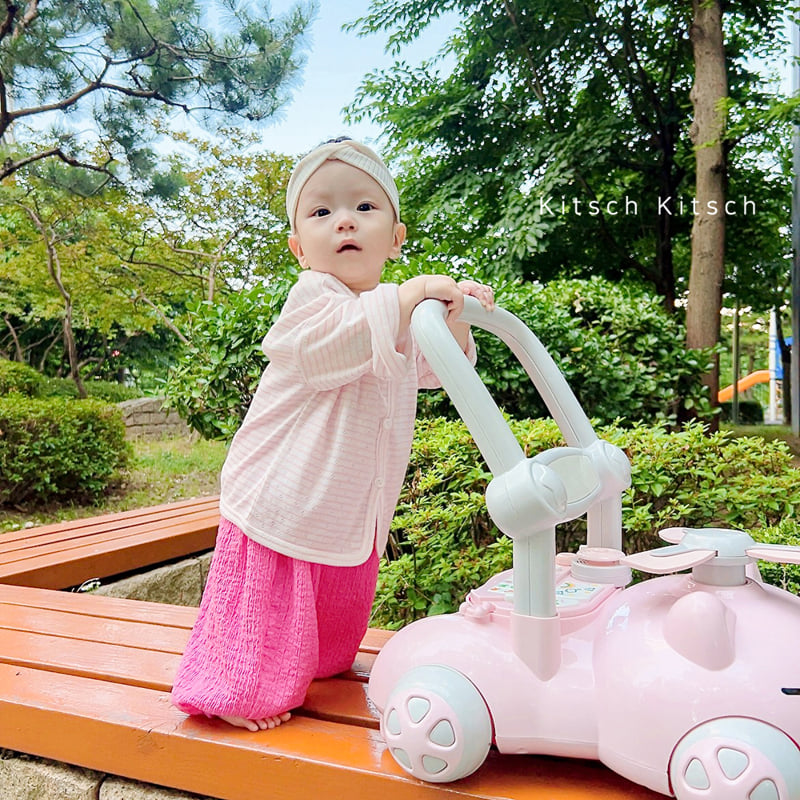 Kitsch Kitsch - Korean Baby Fashion - #onlinebabyboutique - Sketch Eyelet Stripe Cardigan - 4