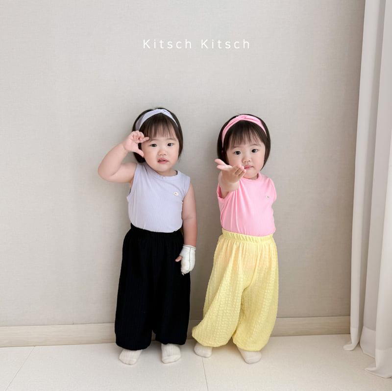 Kitsch Kitsch - Korean Baby Fashion - #smilingbaby - Colored Pencil Ribbed Sleeveless & Headband Set - 6