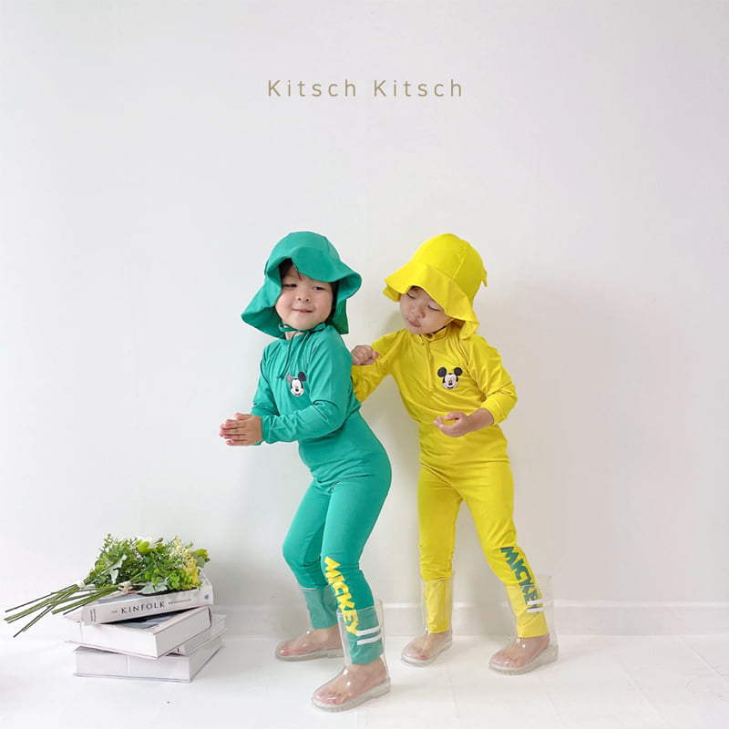 Kitsch Kitsch - Korean Children Fashion - #Kfashion4kids - You & Me Rash Guard Set (With Hat) - 6