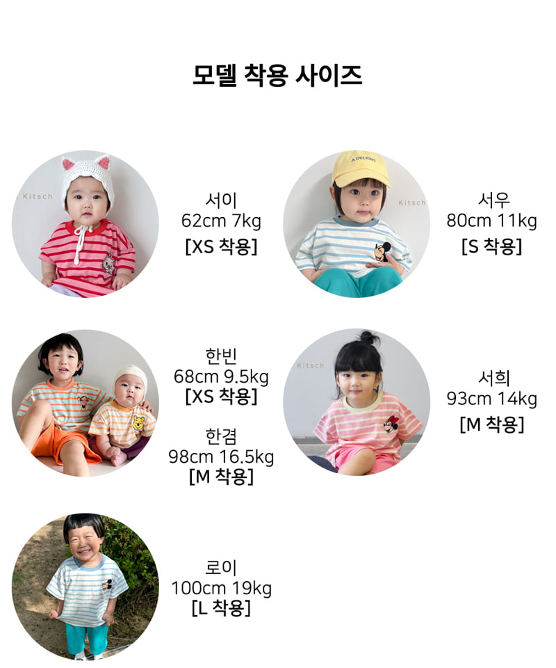 Kitsch Kitsch - Korean Children Fashion - #discoveringself - D Wink Candy Stripe Summer Set-Up - 2