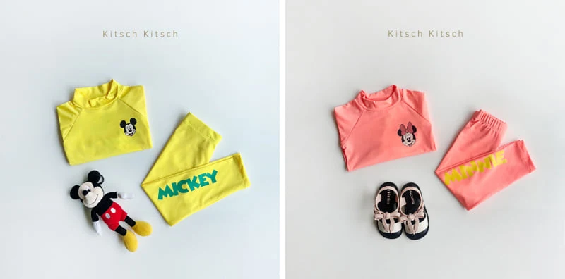 Kitsch Kitsch - Korean Children Fashion - #discoveringself - You & Me Rash Guard Set (With Hat)