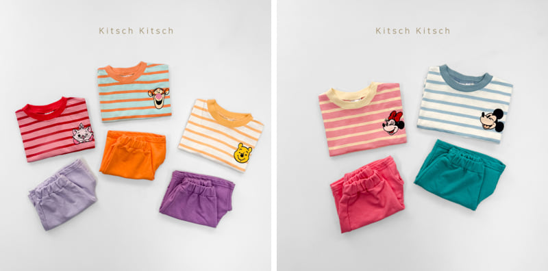 Kitsch Kitsch - Korean Children Fashion - #fashionkids - D Wink Candy Stripe Summer Set-Up - 3