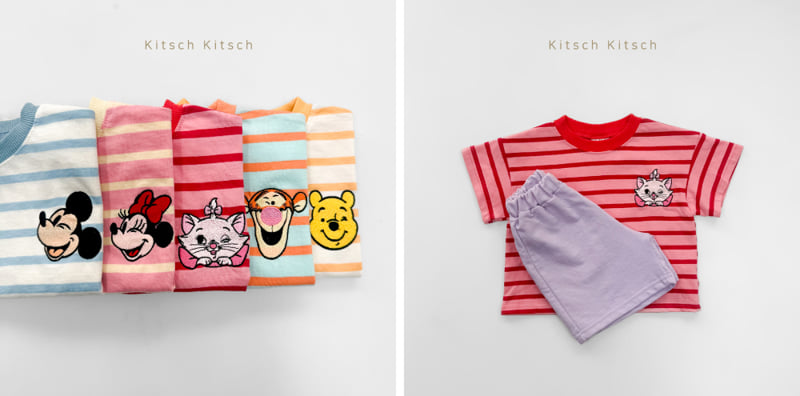 Kitsch Kitsch - Korean Children Fashion - #fashionkids - D Wink Candy Stripe Summer Set-Up - 4