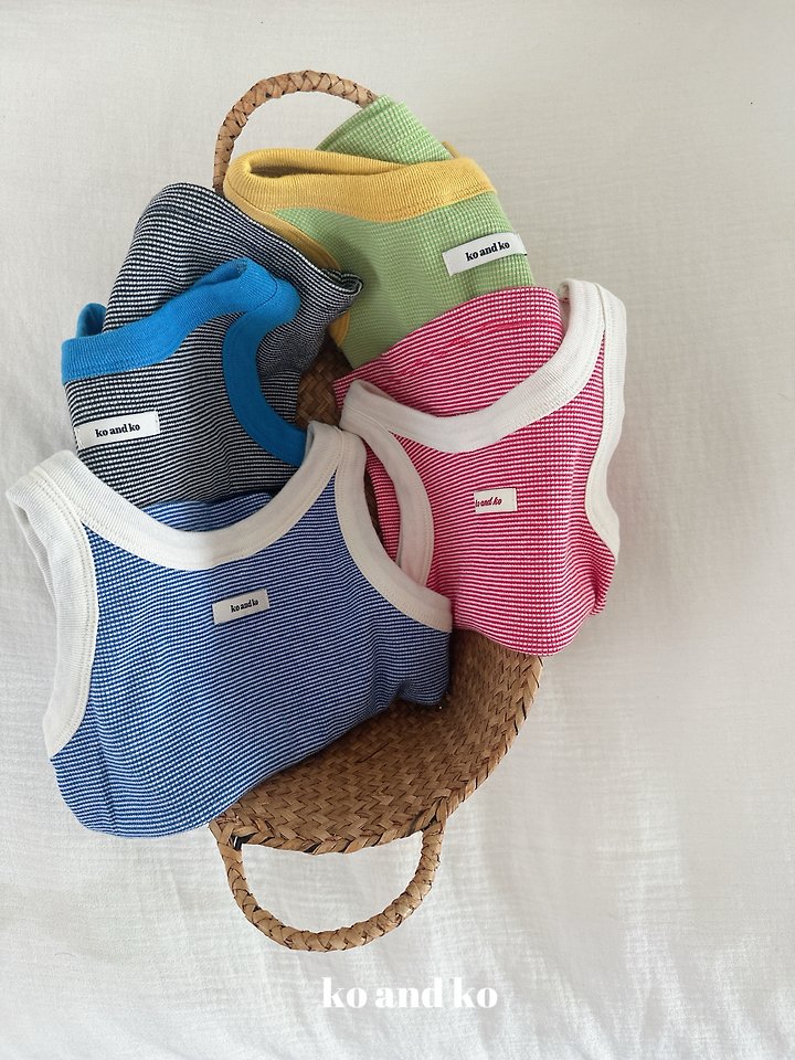 Ko And Ko - Korean Baby Fashion - #babyclothing - Color Pop Sleeveless Top