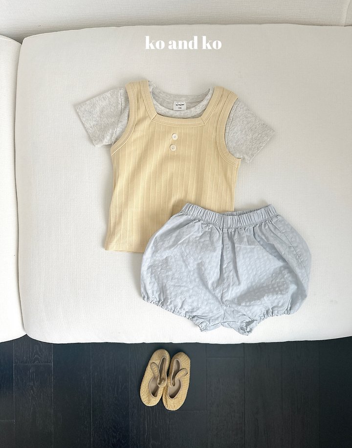 Ko And Ko - Korean Baby Fashion - #babylifestyle - Button Ribbed Sleeveless Top - 10