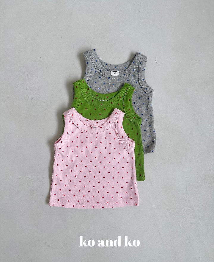 Ko And Ko - Korean Baby Fashion - #babygirlfashion - Circle Sleeveless Top - 4