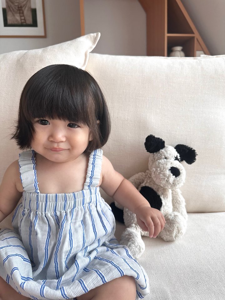Ko And Ko - Korean Baby Fashion - #babyoninstagram - Stripe Baby Suit - 5