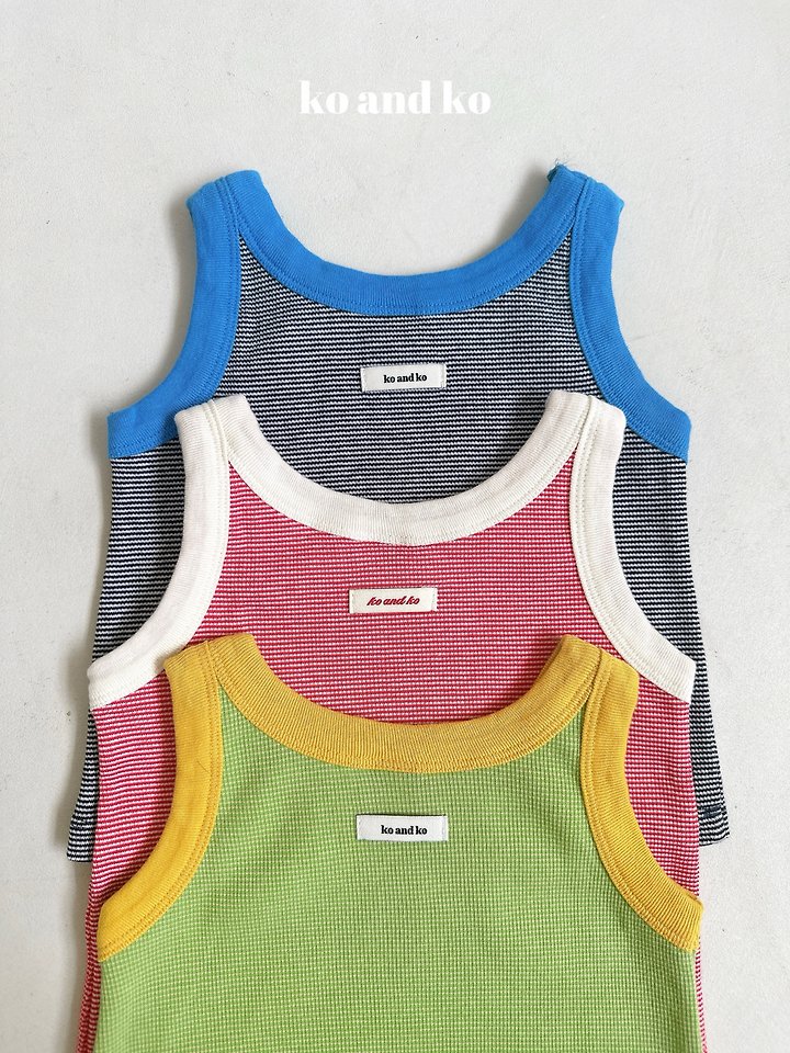 Ko And Ko - Korean Baby Fashion - #babyoninstagram - Color Pop Sleeveless Top - 6