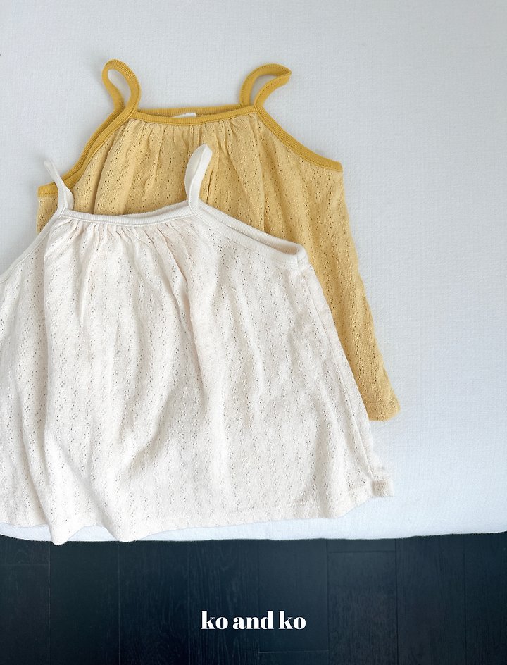 Ko And Ko - Korean Baby Fashion - #onlinebabyboutique - Fried Shirring Sleeveless Top - 3