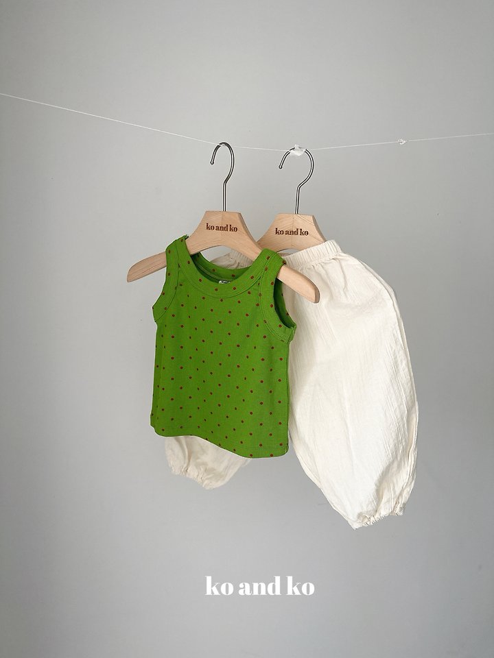 Ko And Ko - Korean Baby Fashion - #onlinebabyboutique - Circle Sleeveless Top - 10