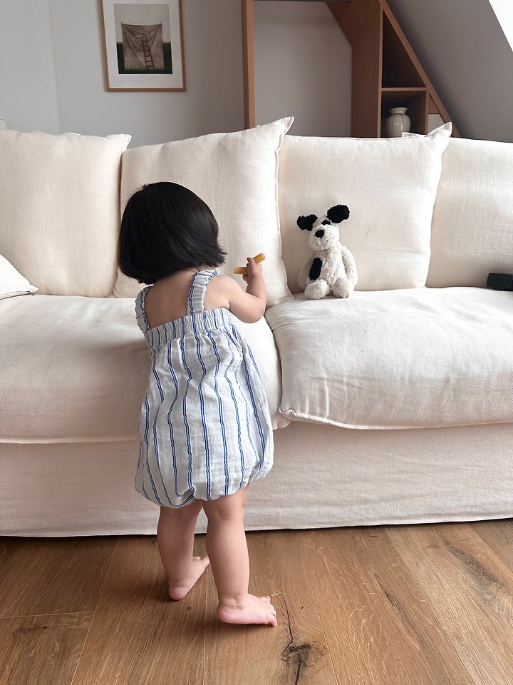Ko And Ko - Korean Baby Fashion - #onlinebabyshop - Stripe Baby Suit - 11