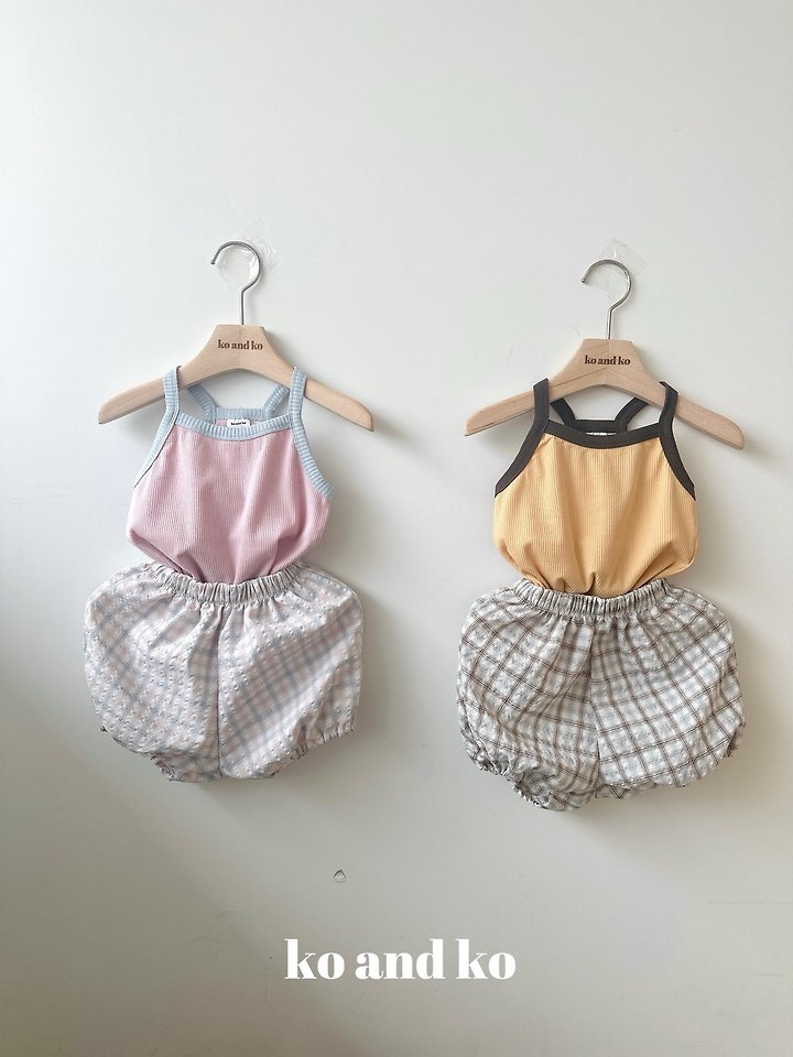 Ko And Ko - Korean Baby Fashion - #onlinebabyshop - Combo Strap Sleeveless Top - 10