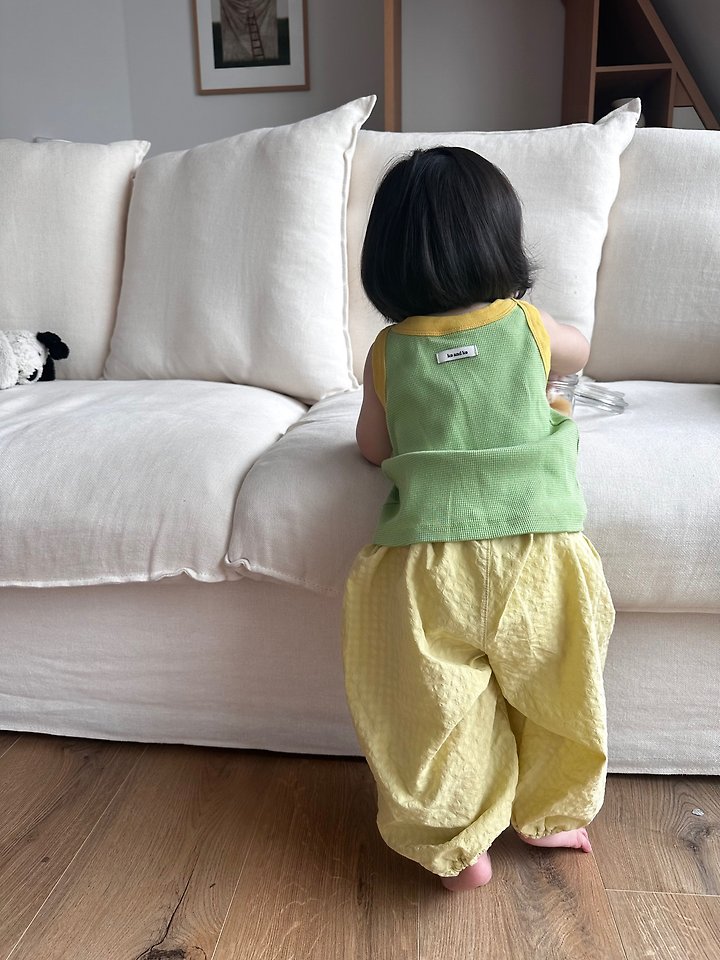 Ko And Ko - Korean Baby Fashion - #onlinebabyshop - Color Pop Sleeveless Top - 12