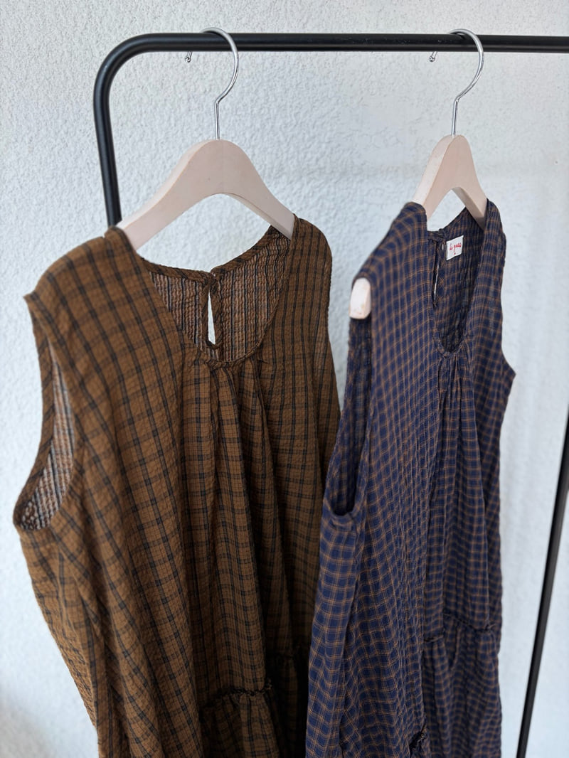 Lagrass - Korean Women Fashion - #momslook - Better Check One-piece - 12