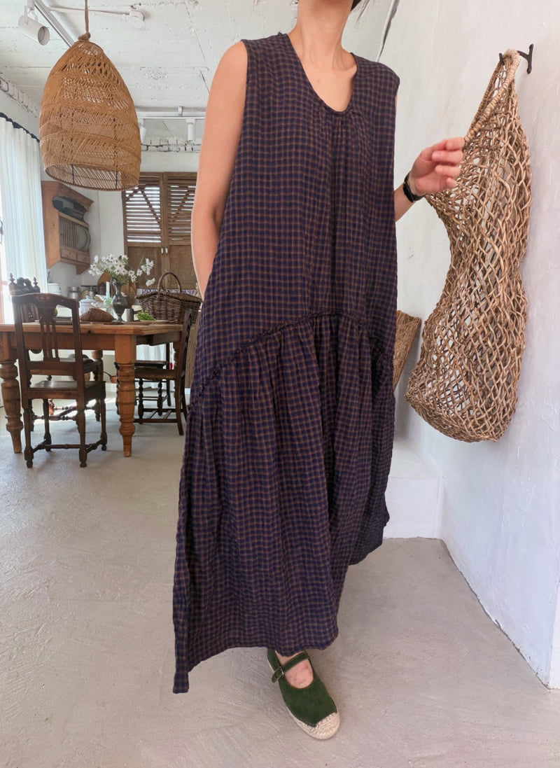 Lagrass - Korean Women Fashion - #momslook - Better Check One-piece - 2