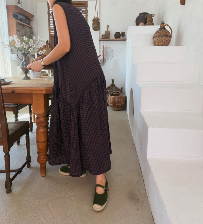 Lagrass - Korean Women Fashion - #momslook - Better Check One-piece - 8