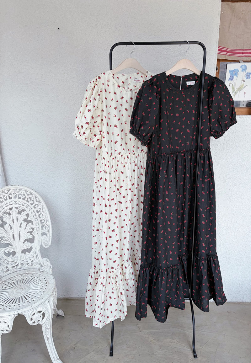 Lagrass - Korean Women Fashion - #vintagekidsstyle - Rose One-piece - 4