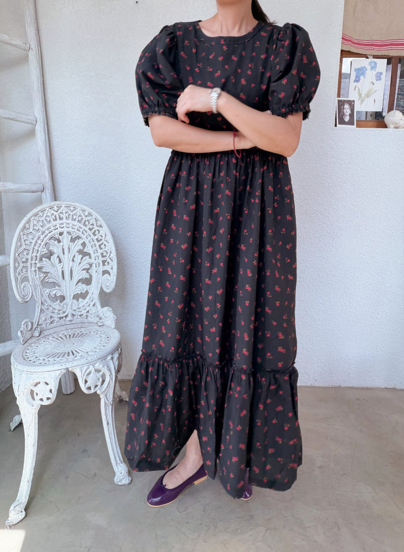 Lagrass - Korean Women Fashion - #restrostyle - Rose One-piece - 5