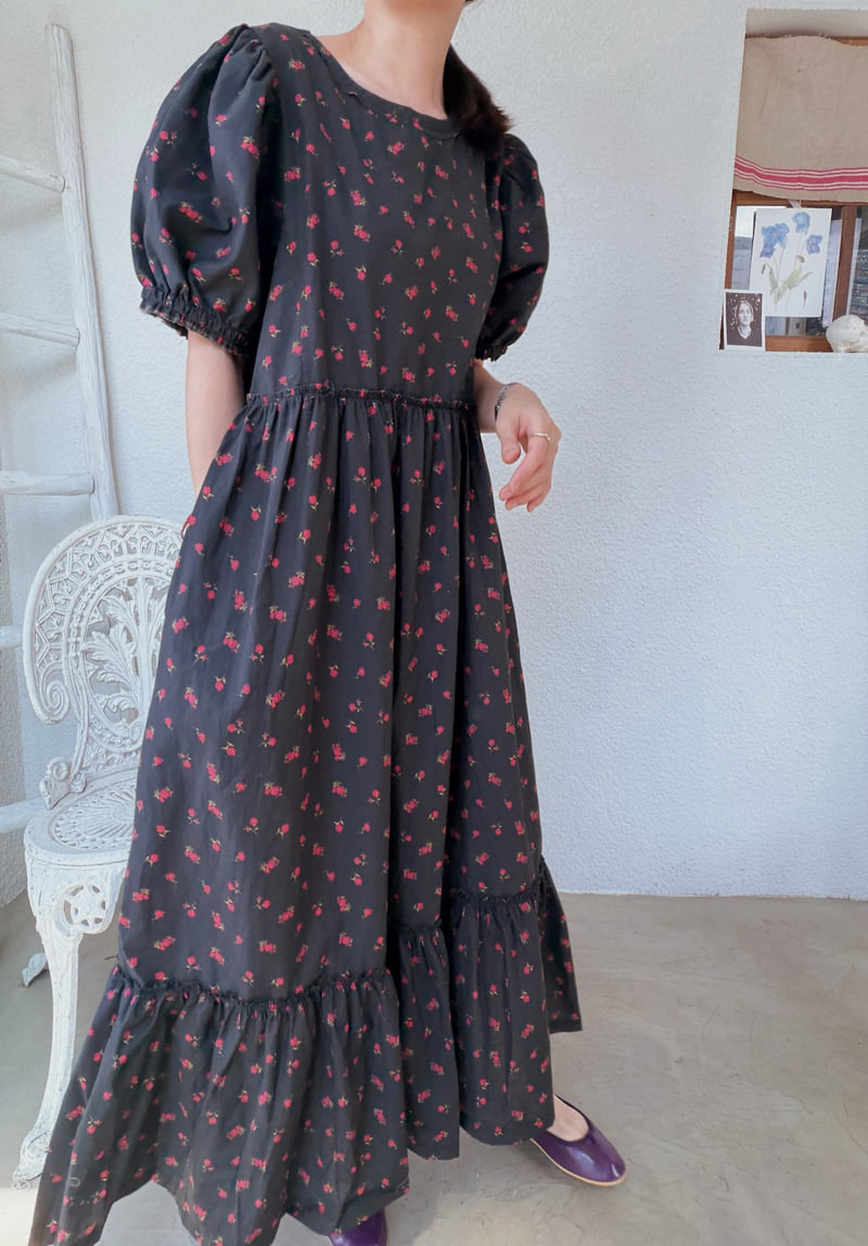 Lagrass - Korean Women Fashion - #romanticstyle - Rose One-piece - 6