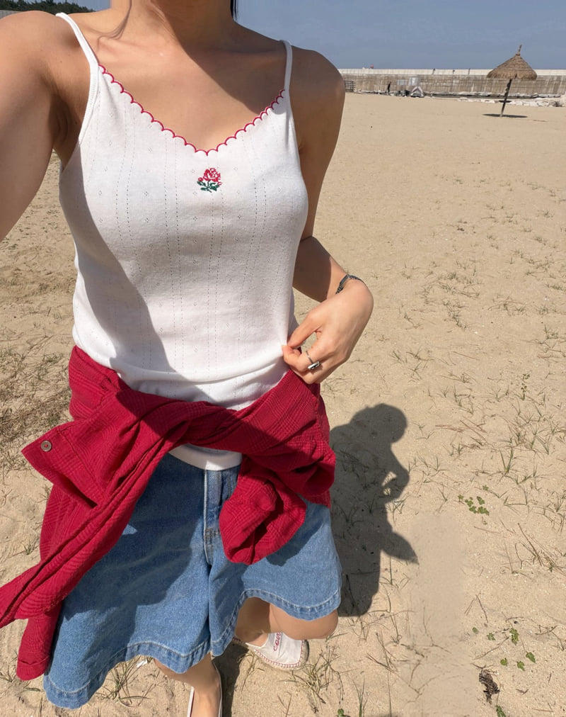 Lagrass - Korean Women Fashion - #romanticstyle - Skull Sleeveless Top