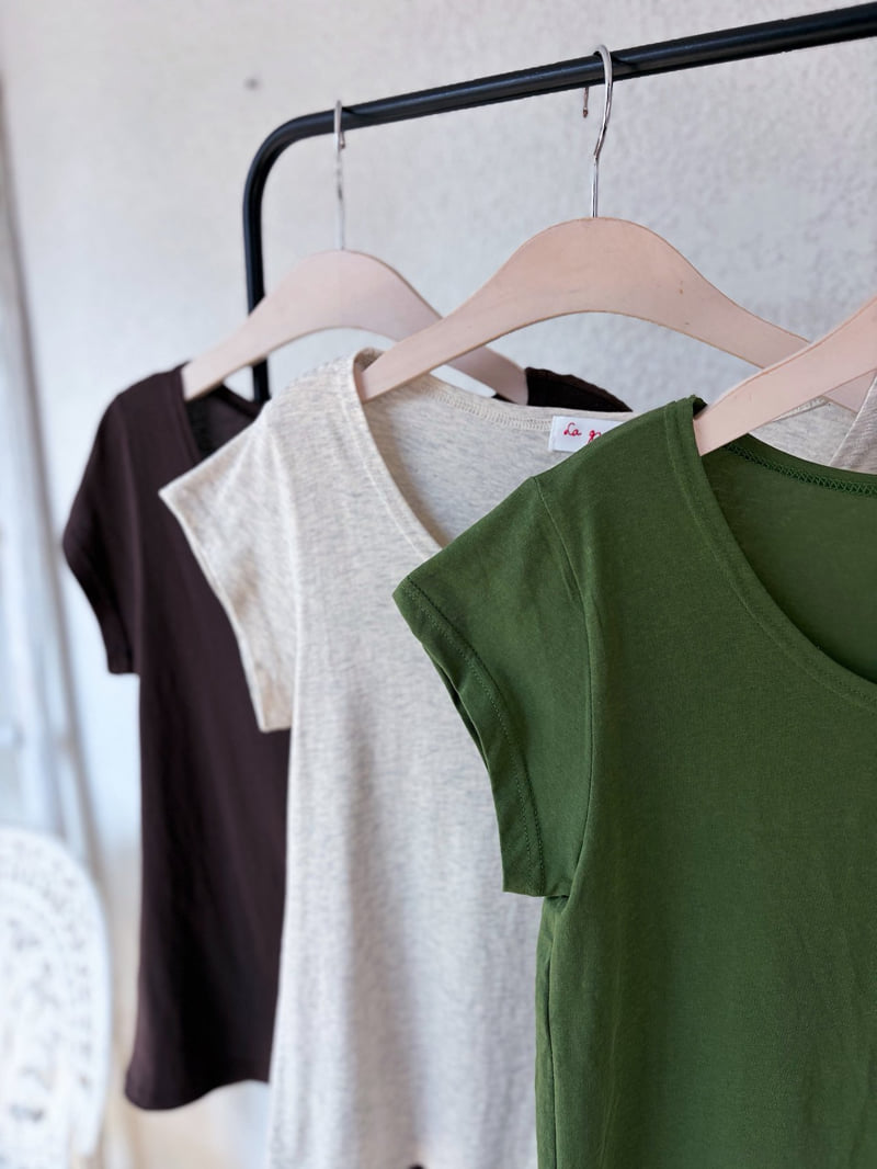 Lagrass - Korean Women Fashion - #romanticstyle - Return Tee - 12