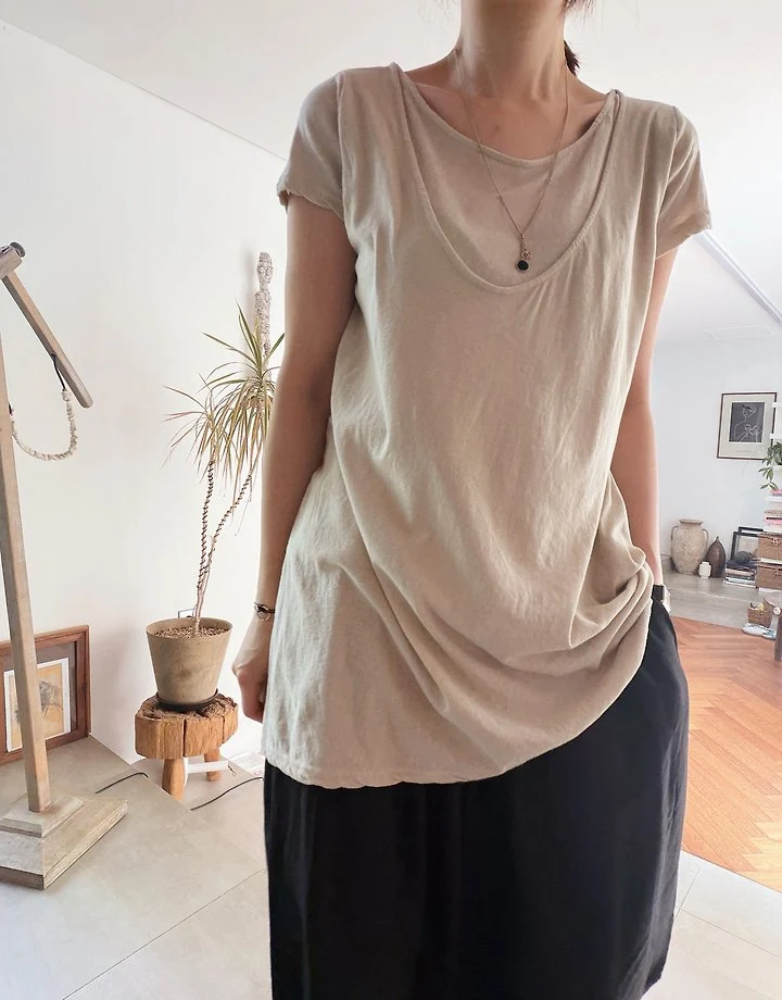 Lagrass - Korean Women Fashion - #vintageinspired - Cooling Tee - 4