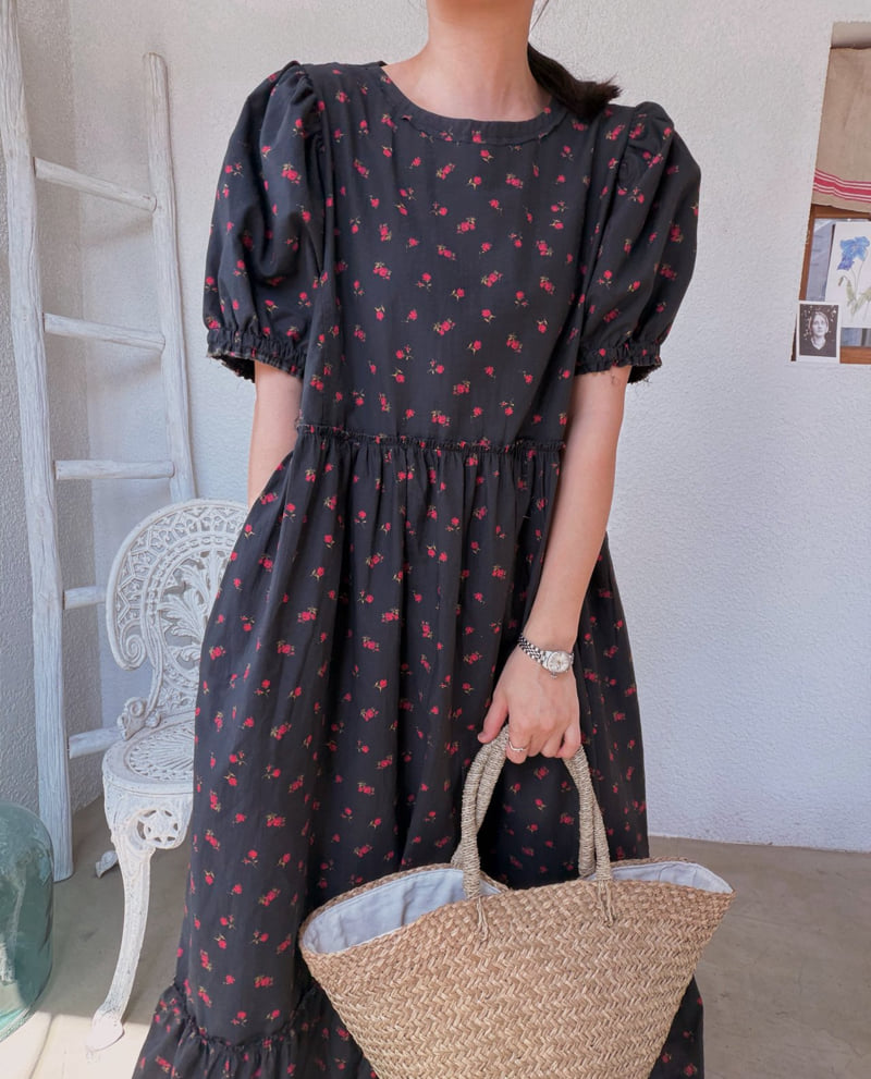 Lagrass - Korean Women Fashion - #vintagekidsstyle - Rose One-piece - 3