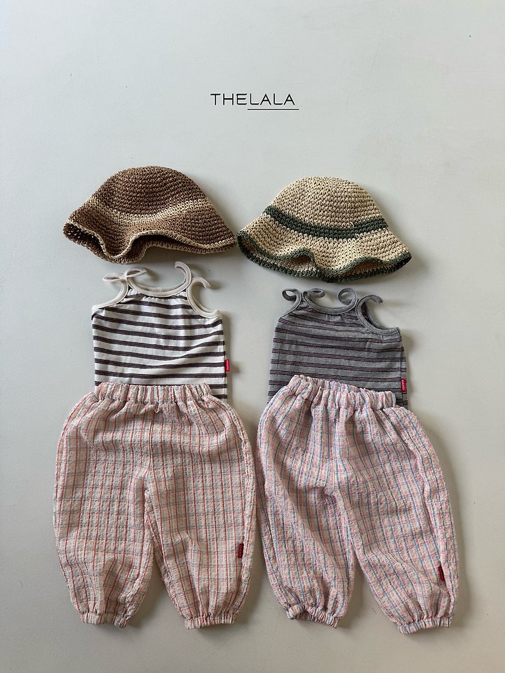 Lala - Korean Baby Fashion - #babyboutique - Sherbet Check Pants - 7