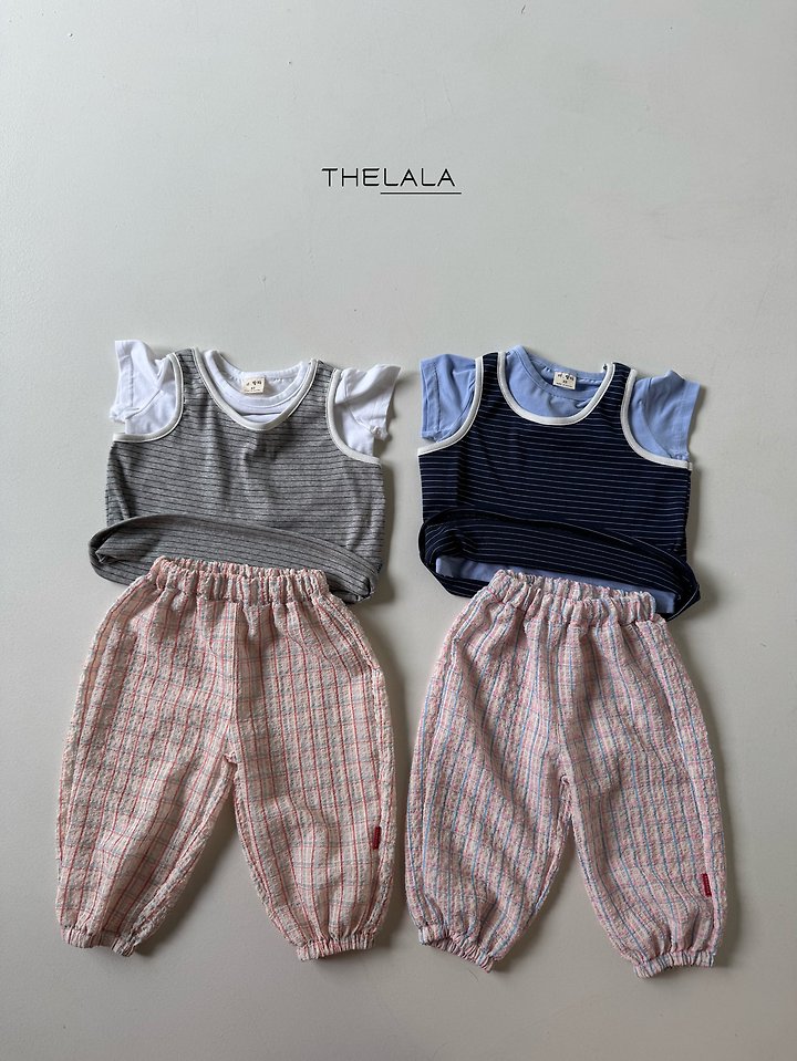 Lala - Korean Baby Fashion - #babyboutique - Boxy Stripe Sleeveless Top - 5