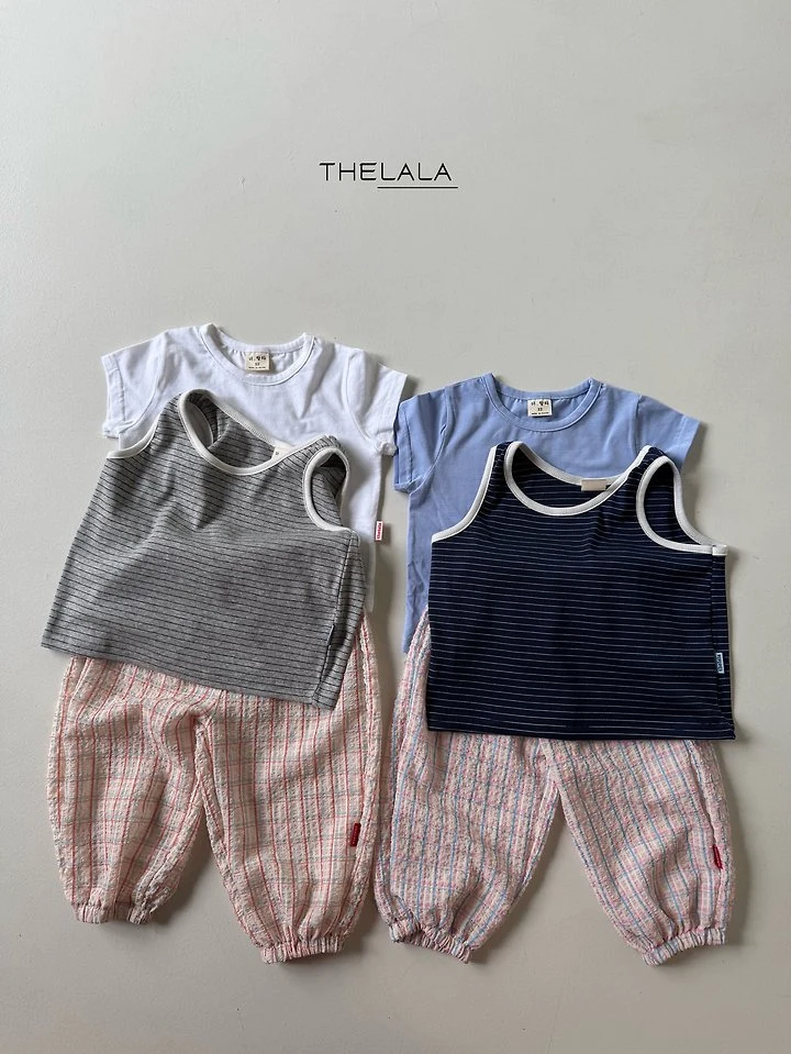 Lala - Korean Baby Fashion - #babyboutique - Boxy Stripe Sleeveless Top - 6