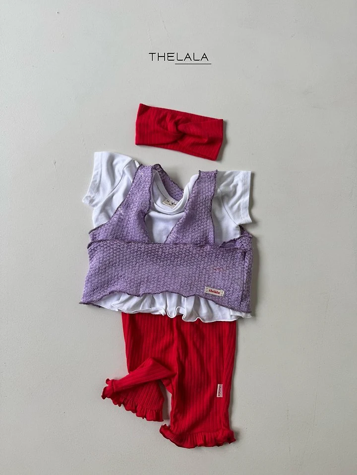Lala - Korean Baby Fashion - #babyfever - Purple Pants - 12