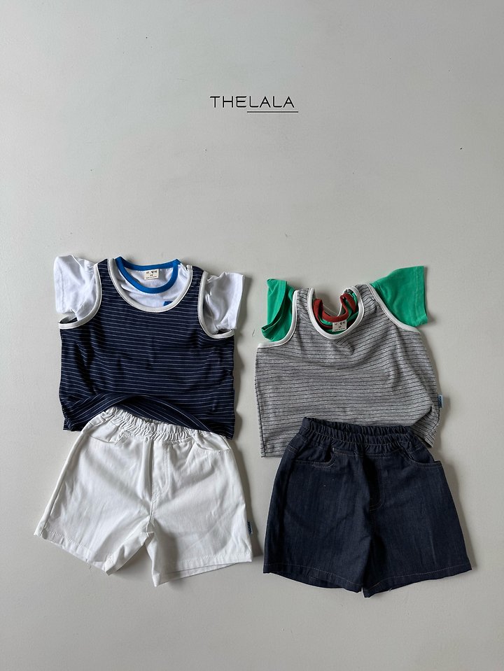 Lala - Korean Baby Fashion - #babyfever - Boxy Stripe Sleeveless Top - 10