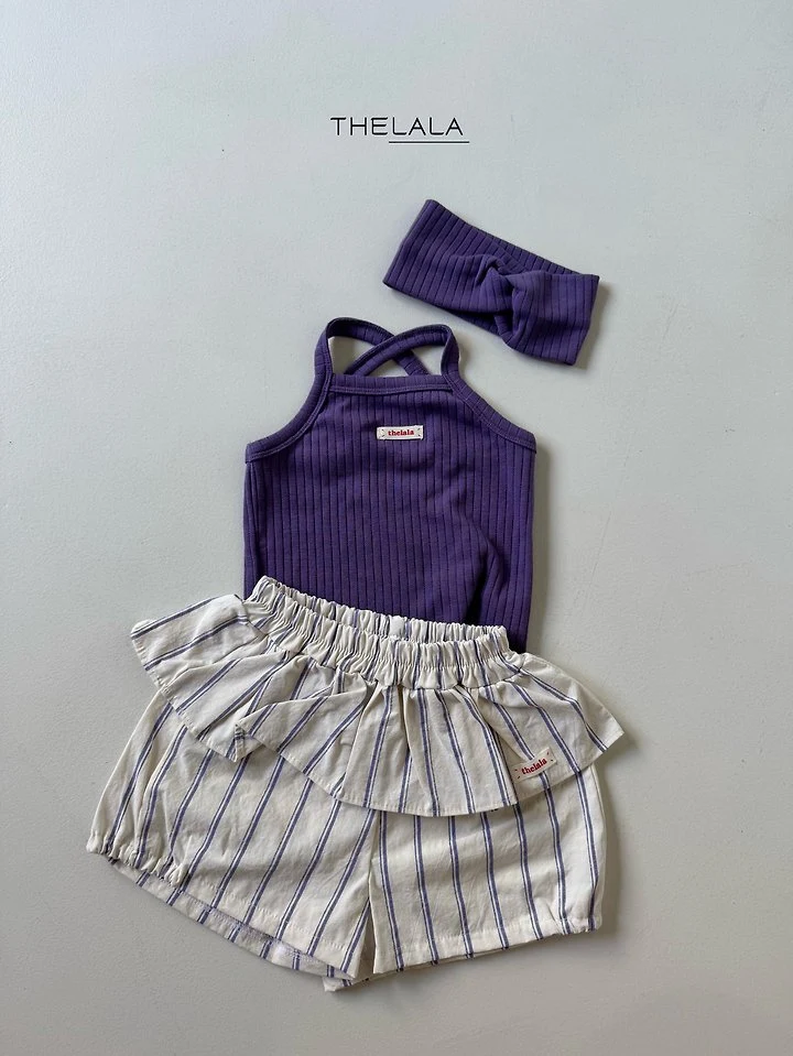 Lala - Korean Baby Fashion - #babyoutfit - Purple Sleeveless Top - 4