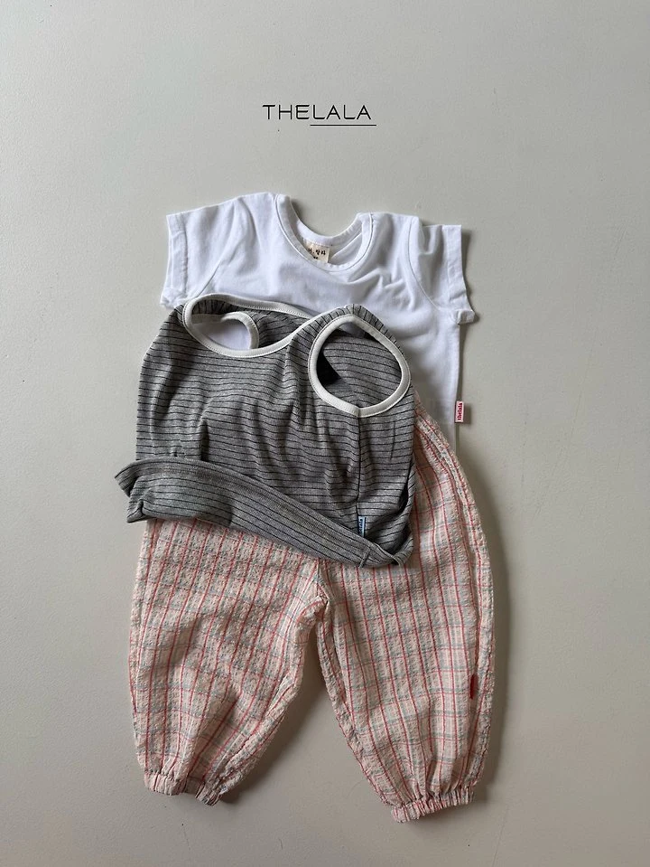 Lala - Korean Baby Fashion - #babywear - Sherbet Check Pants - 4