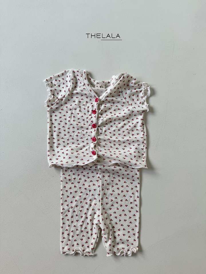 Lala - Korean Baby Fashion - #onlinebabyboutique - Cherry Set - 10
