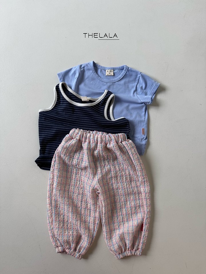Lala - Korean Baby Fashion - #onlinebabyshop - Sherbet Check Pants - 5