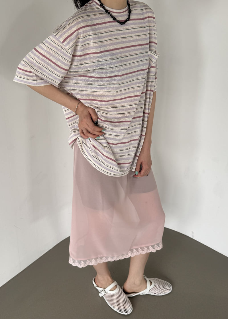 Le Etoile - Korean Women Fashion - #momslook - Chiffon Lace Skirt