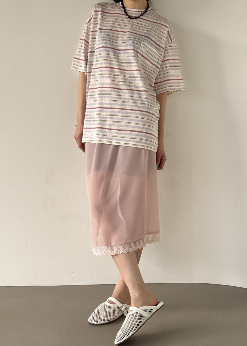 Le Etoile - Korean Women Fashion - #momslook - Chiffon Lace Skirt - 3