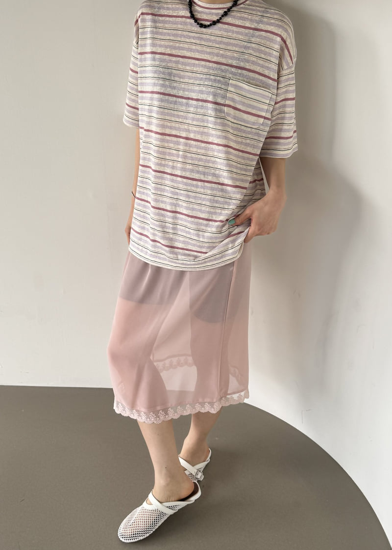 Le Etoile - Korean Women Fashion - #momslook - Chiffon Lace Skirt - 5