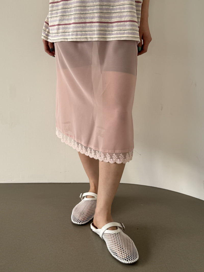 Le Etoile - Korean Women Fashion - #momslook - Chiffon Lace Skirt - 7