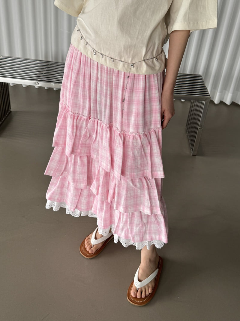 Le Etoile - Korean Women Fashion - #momslook - Y-Tiered Skirt - 3