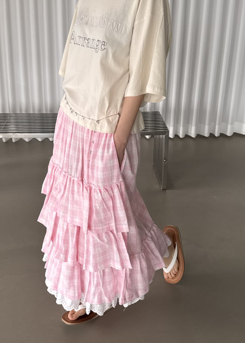 Le Etoile - Korean Women Fashion - #momslook - Y-Tiered Skirt - 9