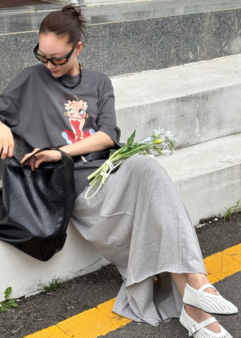 Le Etoile - Korean Women Fashion - #momslook - Raw-Edge Panel Skirt